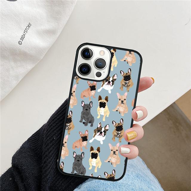 Чехол для телефона с французским бульдогом Для iPhone 17 Air 15 16 Чехол 11 13 14 Pro Max 12 Plus Max Fundas