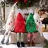 1PC Plush Cute Christmas Tree Doll Kids Gifts Long Leg New Year Table Decoration Home Doll Ornament Window Display 4 Colors