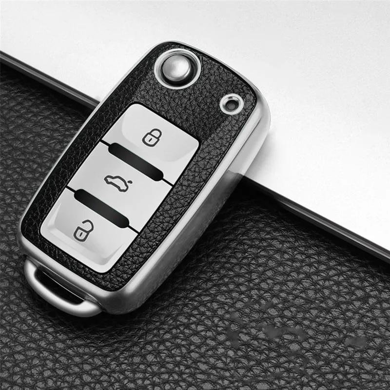 Car Key Case for Volkswagen Vw Magotan Polo Golf 4 3 6 5 6 Mk6 Passat B5 B6 B8 B7 Touran Bora Tiguan Jetta Lavida Skoda Octavia