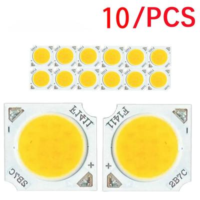 10 шт. COB LED чип 7 Вт 10 Вт 12 Вт 11 мм светоизлучающая поверхность 3000K 4000K 6000K светодиодная лампа бусины прожектор даунлайт лампа источник света