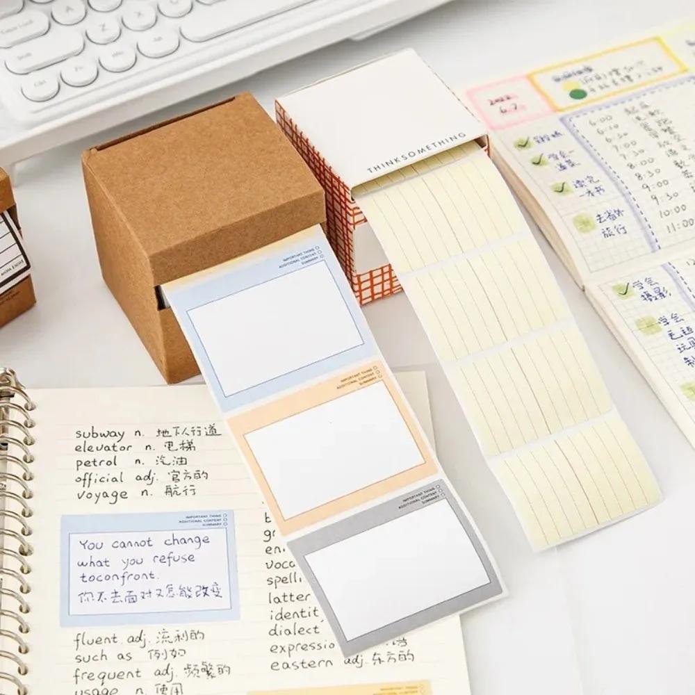 Creative 100/250 Sheets/Roll Sticky Notes Tear-off Line Marking Pull-out Sticky Notes Adhesive Notes Student