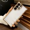 6D покрытие прозрачный чехол для телефона Samsung Galaxy S24 Ultra S23 S22 Plus гальванизированная пленка для линз воздушная подушка бампер чехол