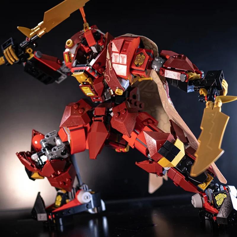 996 деталей Огненный Рыцарь Меха Конструктор Модель Персонажа Меха Кирпичики Настольное Украшение Игрушки для Демонстрации Подарки