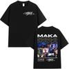 Rapper Maka 2025 Tour Graphic T Shirts Men Fashion Vintage T-shirt Casual Cotton Short Sleeve T Shirt Short Sleeve Streetwear