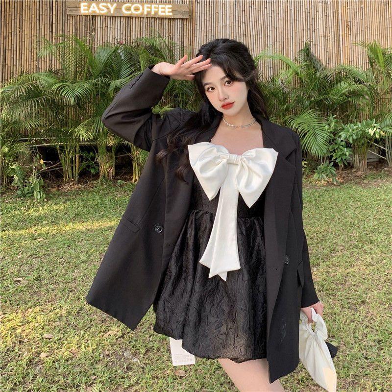 Sweet Kawaii белое платье-комбинация женское корейское модное Kpop дизайнерское вечернее мини-короткое платье на бретельках с бантом наряды