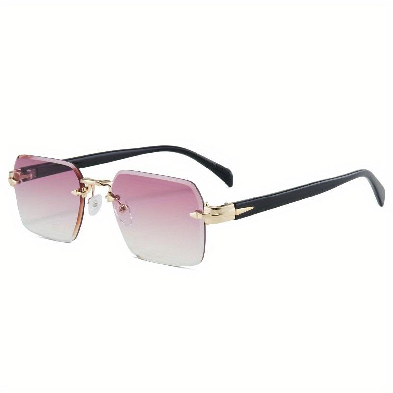 Безрамочные квадратные модные очки для мужчин и женщин Легкий и прочный дизайн Подходят как для повседневных, так и для официальных мероприятий