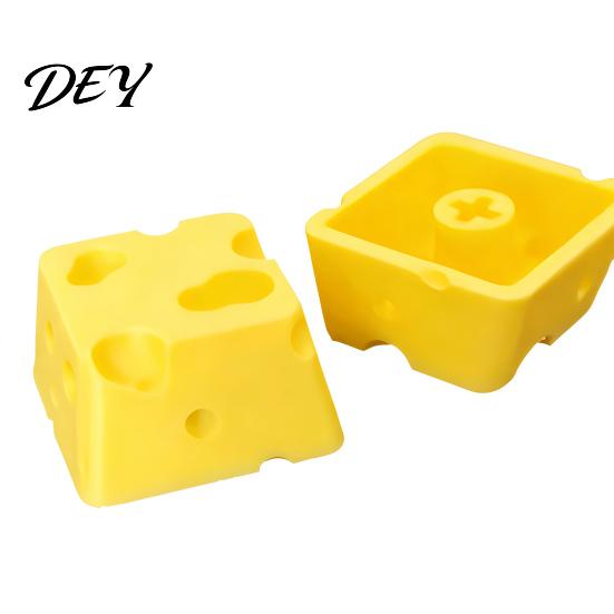 Прочная клавиша из PLA для клавиатуры 4 шт. Клавиши-сыр, 3D-печатные колпачки клавиш цвета макарон, Креативное украшение для рабочего стола, Игровые, для переключателей Cross Axis