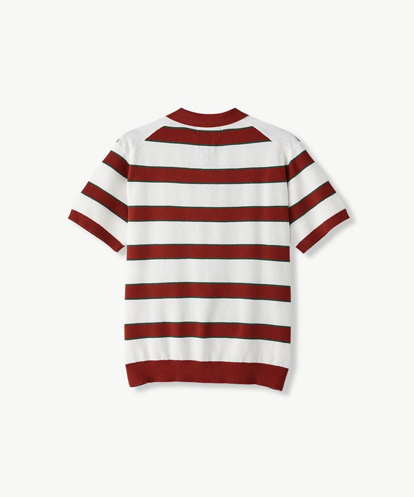 STCO Diems Striped Collar Knit Orange (Classic Fit)_Dgkvb61Cto