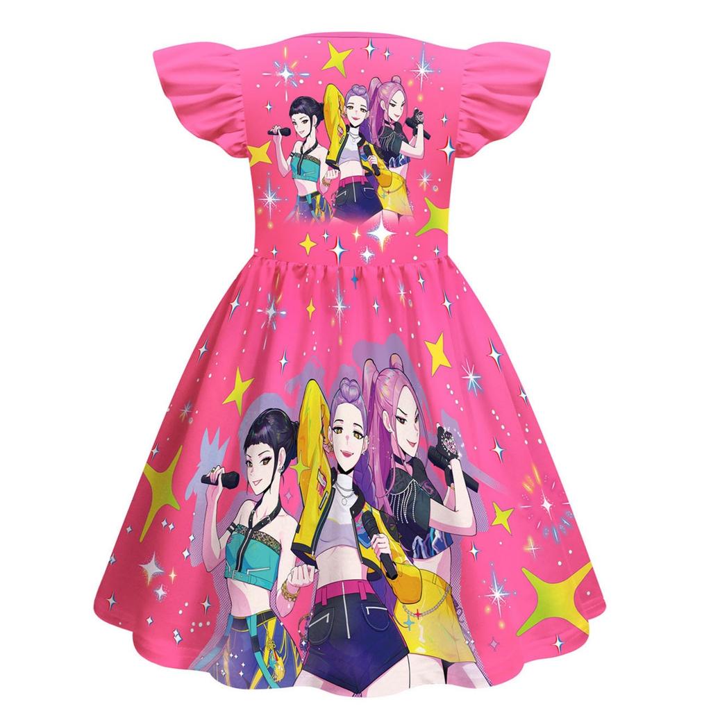 Girls Witch Girls Flying Sleeves Children's Dress Children's A-line Skirt