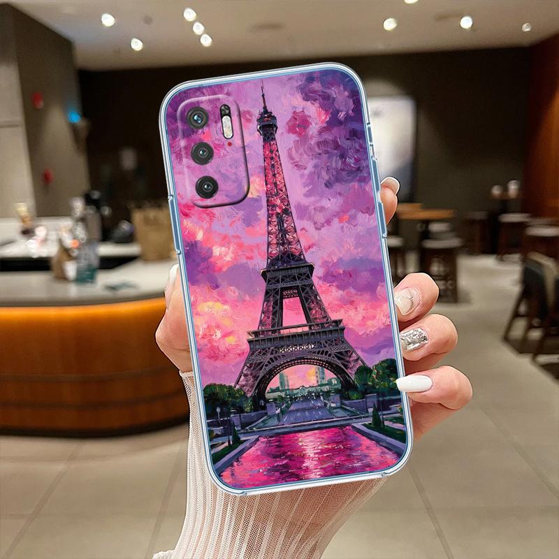 RE49 Париж Эйфелева башня Прозрачный чехол для телефона для Motorola Moto G7 G8 G9 G84 G85 G73 G24 G15 Z2 Play Power Plus