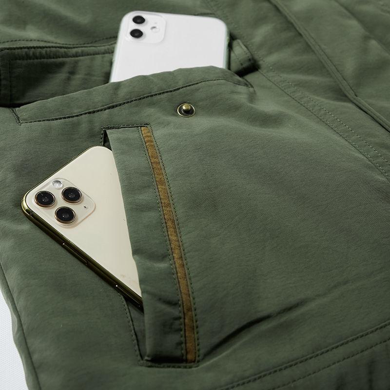 Мужское зимнее бархатное утолщенное хлопковое пальто средней длины с хлопковой подкладкой и капюшоном