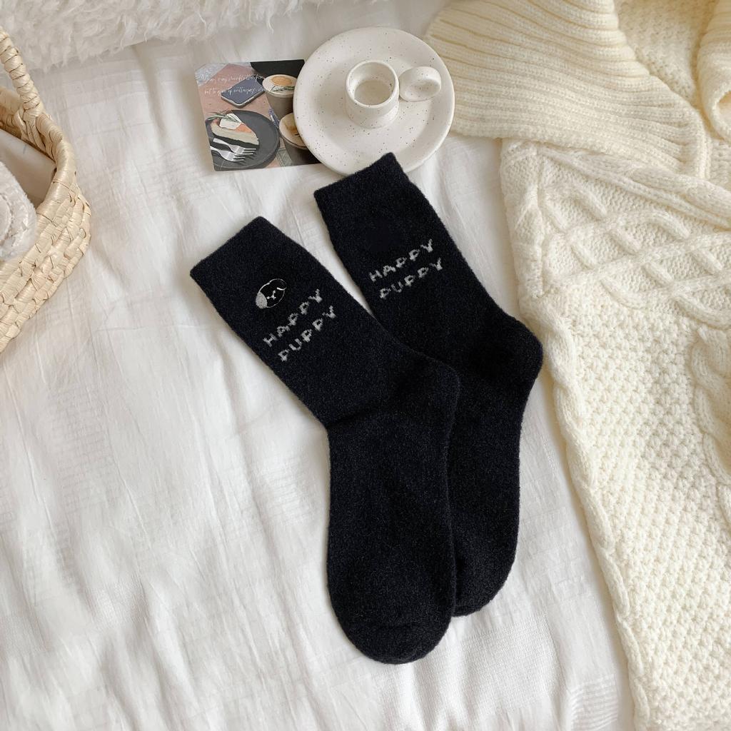 Female Autumn and Winter Thickened Warm Lovely Month Home Sleep Tube Socks