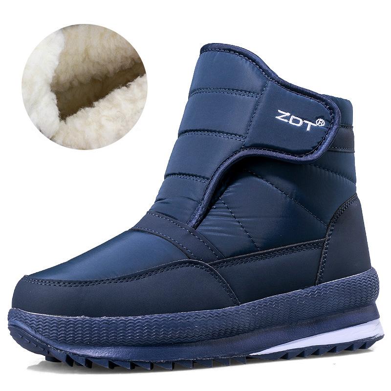 Fashion Winter Men Boots Plus Size 36-47 Casual Winter Shoes Men Unisex Ankle Boots Waterproof Non-slip Thick Warm Fur Men Snow Boots