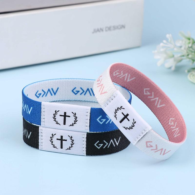 Носимый библейский браслет Религиозные браслеты Христианский браслет с ежедневным библейским стихом с NFC RFID эластичным браслетом