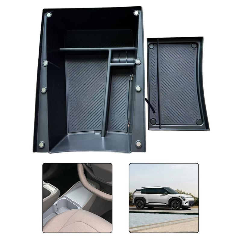 Car Center Console Armrest Front And Rear Hidden Storage Box Organized Box For Kia EV3 2024+ Armrest Under Storage Direct tal