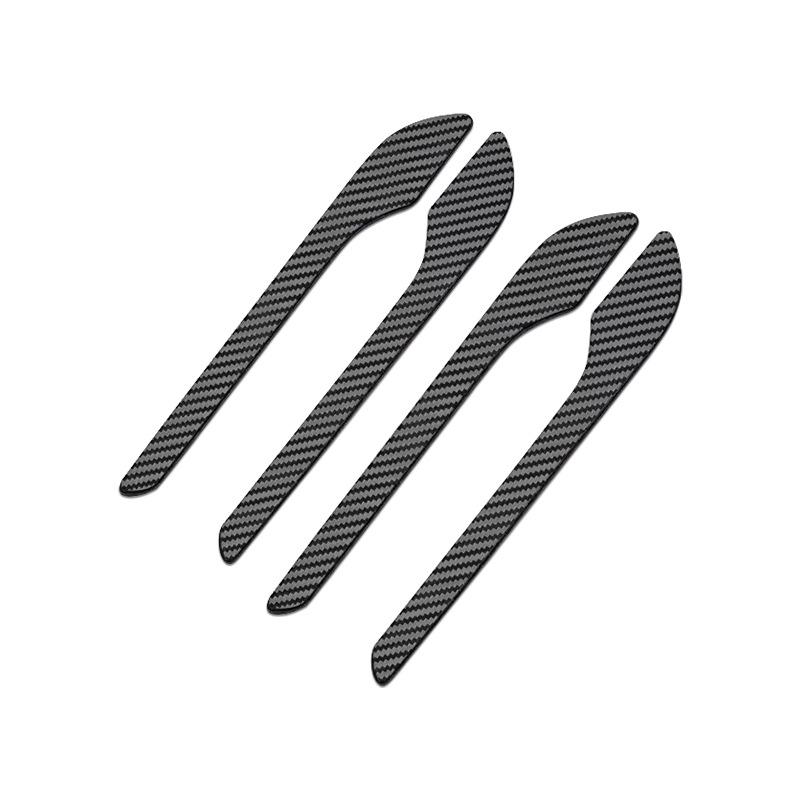 For Tesla Model 3 Y Door Handle Stickers 4PCS Adhesive Protection Stickers for Tesla Carbon fiber texture, luminous, pink, black