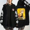 Толстовки с капюшоном Demon Slayer Agatsuma Zenitsu, популярные аниме Harajuku, хип-хоп, винтажные трендовые уличные модные повседневные толстовки на молнии с принтом