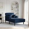 Chaise Longue Navy Blue Corduroy