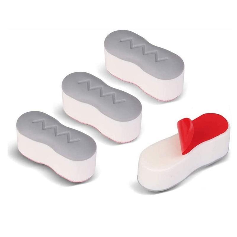 4Pcs Antislip Toilet Cover Gasket Bumper Self-adhesive Seat Cushioning Pads Provides a Great Buffering