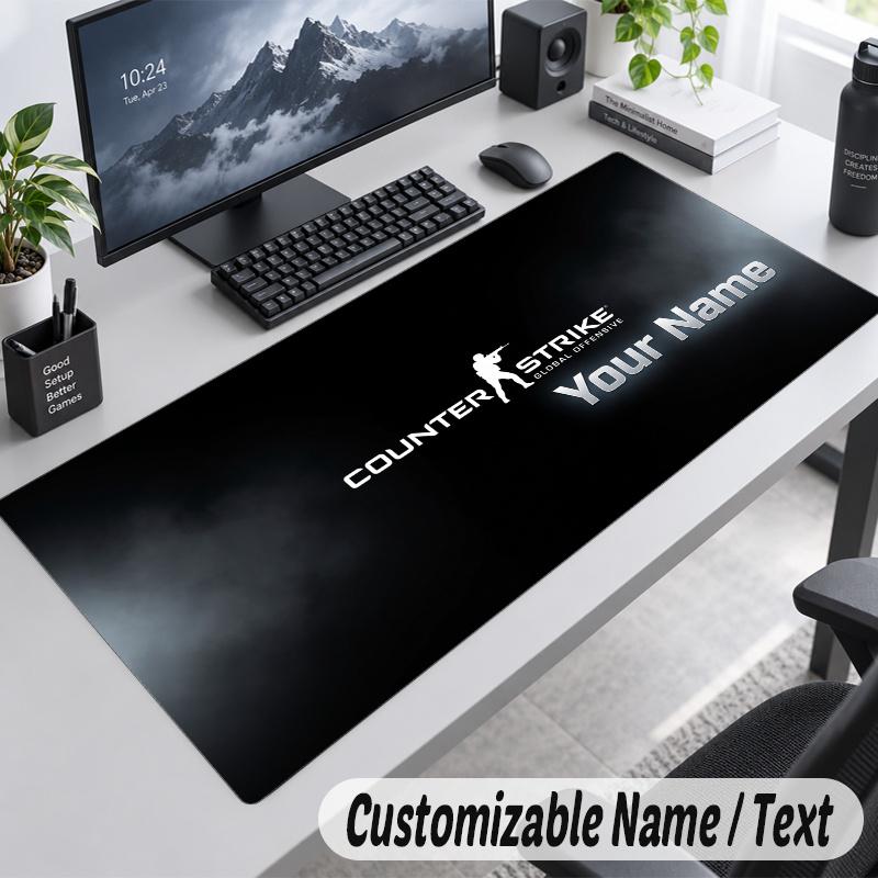 Counter-Strike Personalized Large Mouse Pad Custom Name Text Extended Desk Mat Gaming Mousepad