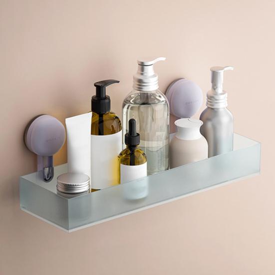 Полка для хранения в ванной, органайзер для душа на присосках, высокая грузоподъемность, простая установка, настенная плавающая полка