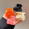 Корейская заколка-краб для волос в виде цветка розы желеобразного цвета для женщин, девушек. Новая модная ацетатная цветочная заколка-акула, шпилька, аксессуары для волос