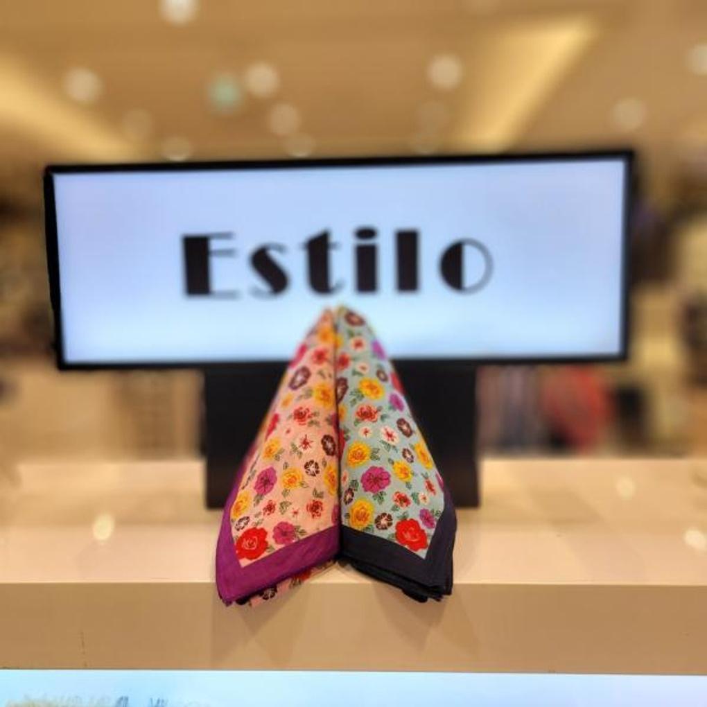 100% cotton petite scarf E22S2CO208 ES small rose