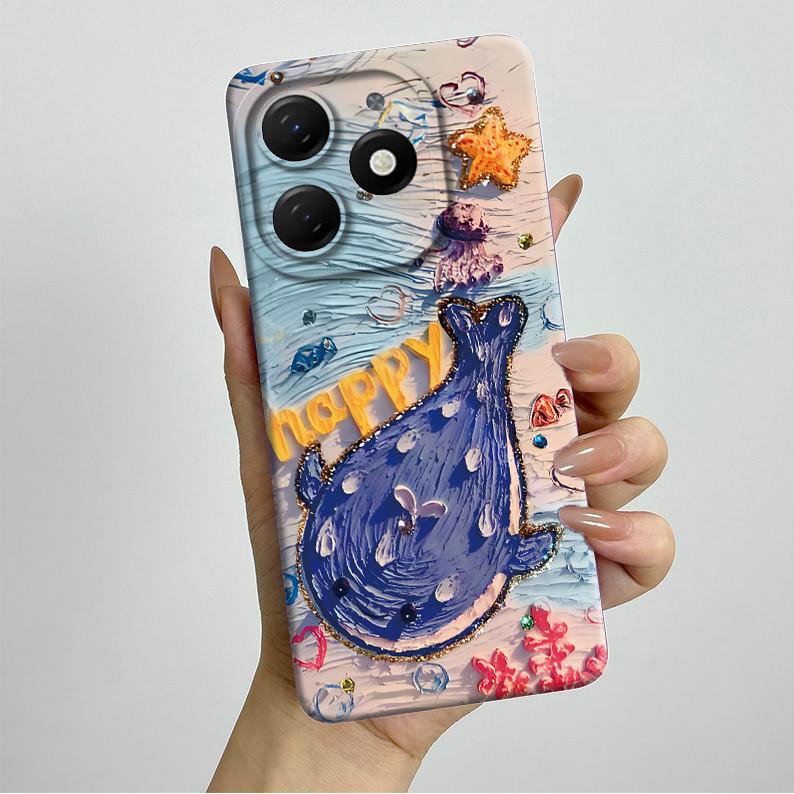 Для tecno Spark go 2024 BG6 Чехол Fundas Красивые Цветы Матовый Жидкий Силикон Защитная Крышка Для Tecno SparkGO 2024 Чехлы для Телефона