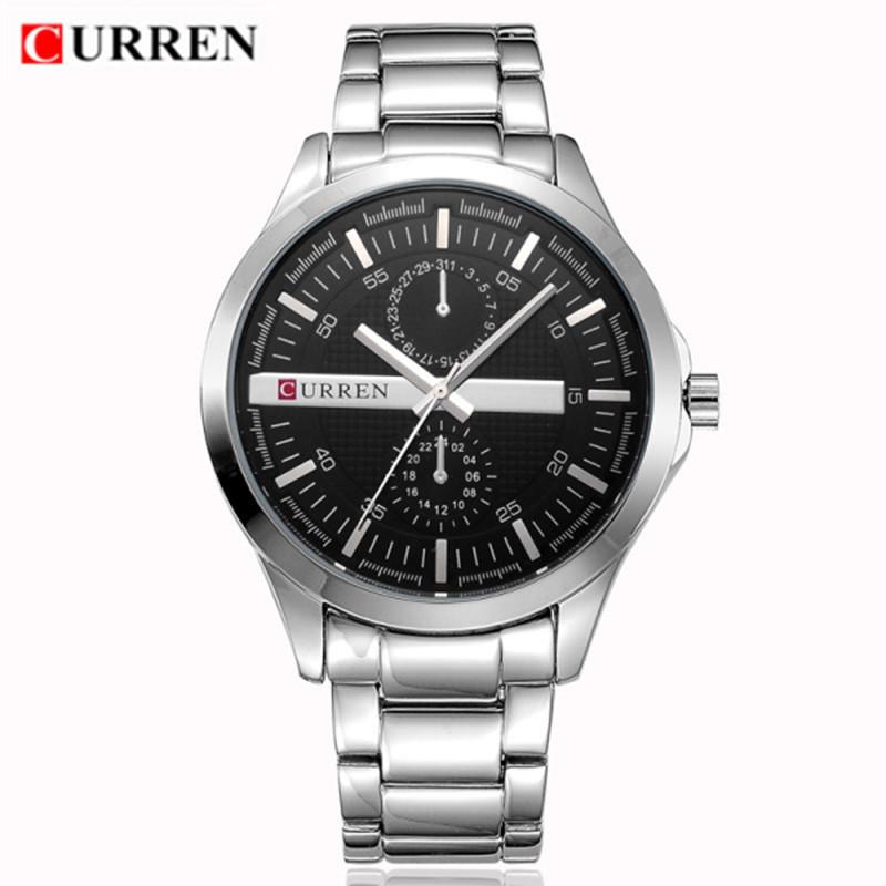 CURREN New Top Men's Watch Casual Watch Waterproof Quartz Stainless Steel Strap Watch Men's Business Watch