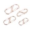 10Pcs Stainless Steel S Type Carabiner With Lock Mini Keychain Hook