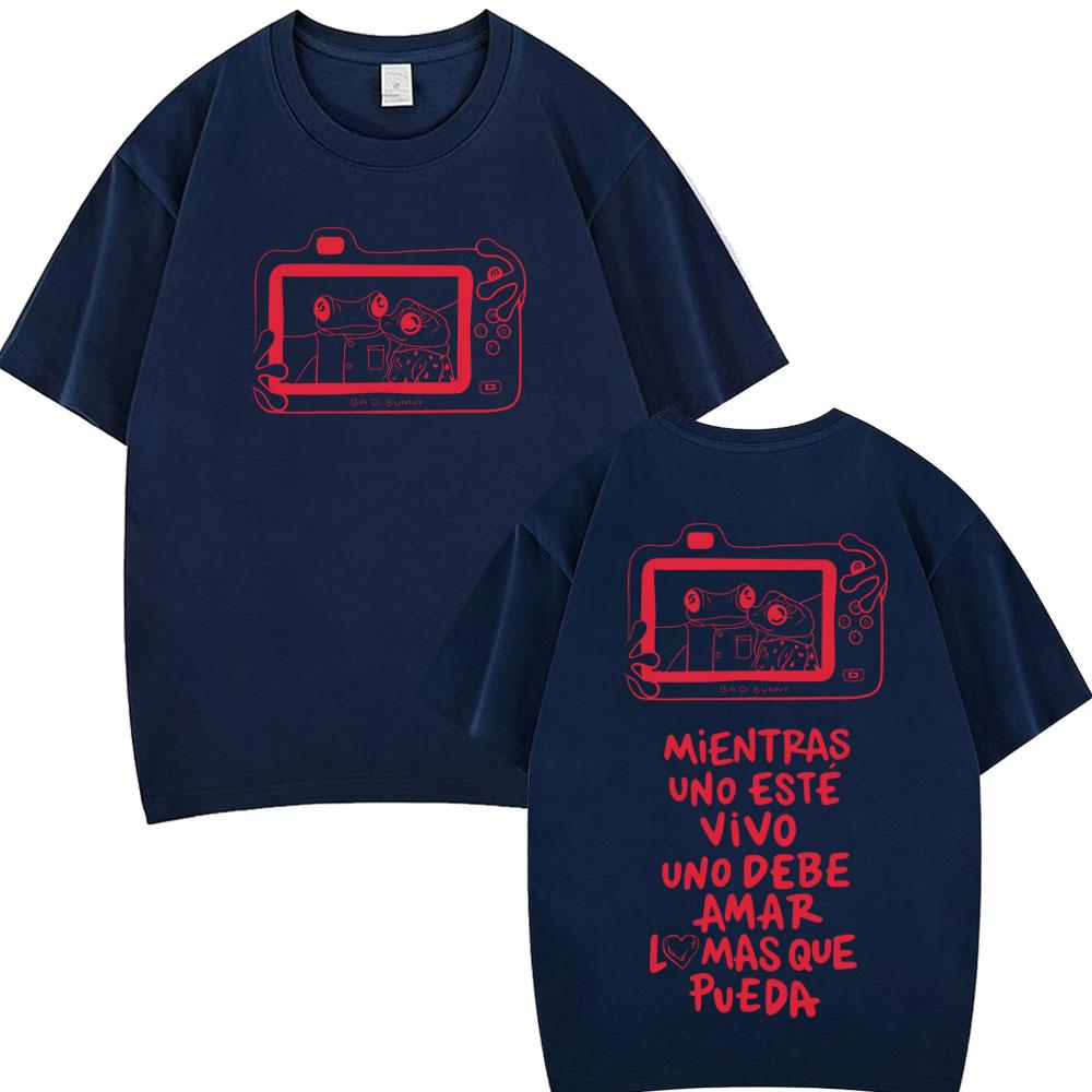 Rapper Bad Bunny Tour 2026 Print T Shirt Men Women Hip Hop Oversized Tshirts Summer Cotton Loose Casual Tshirt Streetwear Tops
