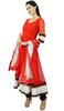 Atasi Женский готовый красный сетчатый сальвар-камиз от дизайнера Дупатта