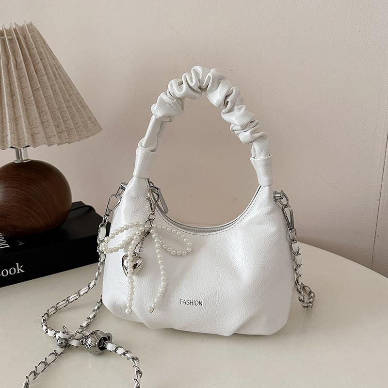 Премиальная красная сумка женская новая универсальная сумка-мессенджер на цепочке изысканная плиссированная сумочка