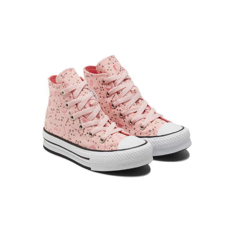 Converse Chuck Taylor All Star EVA Platform High GS Constellations - Детские кроссовки Storm Pink Pink-Salt Black 673105C