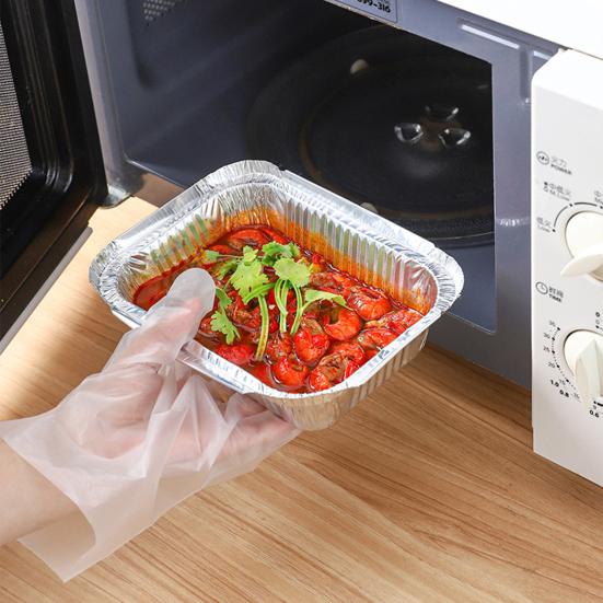 50 шт., поднос из фольги для барбекю, маслостойкие аксессуары для пропаривания, экологически чистая алюминиевая фольга, жестяная коробка, одноразовый поддон для капель, кухонный инструмент