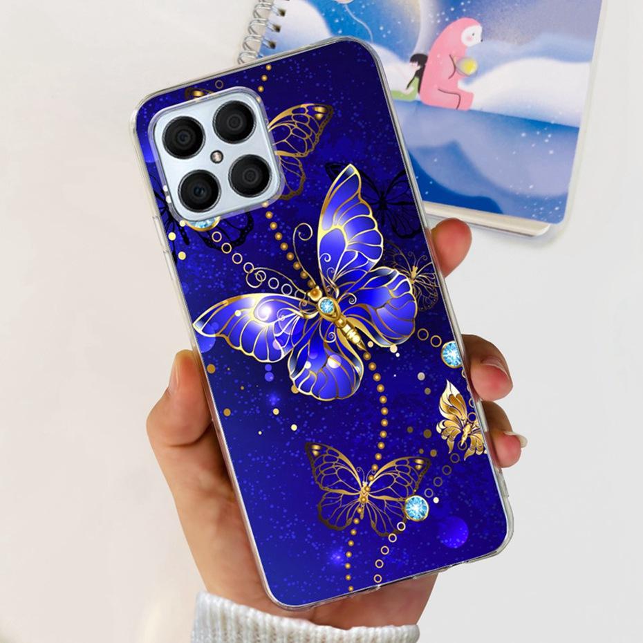 Красивый чехол с принтом для Honor X8 TFY-LX1 TFY-LX2 TFY-LX3 Мягкая задняя крышка из силикона TPU для чехлов телефона HonorX8 X 8 4G