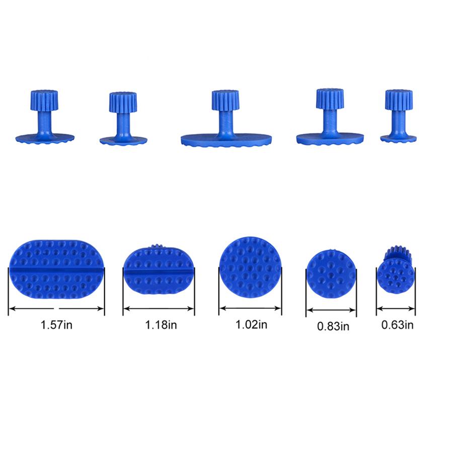 Набор инструментов для ремонта вмятин без покраски: 30 x Приклеиваемые тяговые пластины с Т-образной рукояткой и обратным молотком