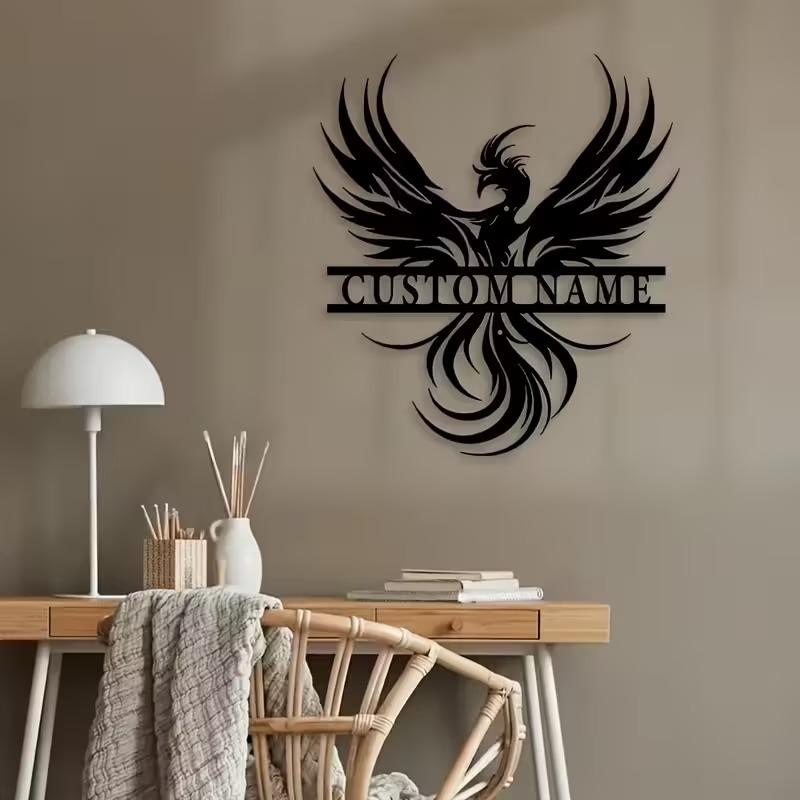 Custom Stunning Phoenix Bird Metal Wall Art Decor, Featuring a Beautiful Phoenix, Perfect Gifts for Wall Decor for Porch/Patio