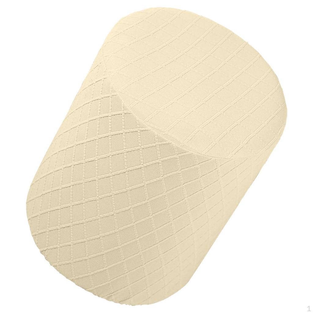 Круглые эластичные чехлы для пуфиков. Подставка для ног. Чехлы для диванов. Чехлы на табуреты для ног. Белые.