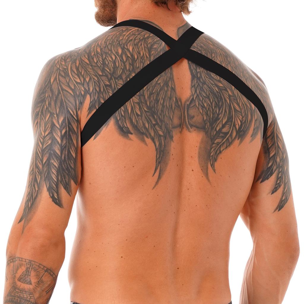 Мужской X-образный эластичный пояс на спине, груди, мышцах, ремень, костюм в стиле панк, плечевой ремень