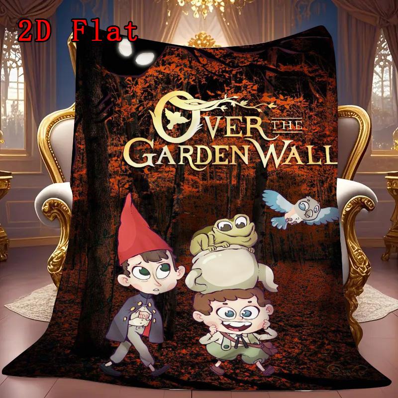 Fantasy garden wall cartoon 2D Flat Pattern Flannel Blanket High quality All Seasons Warmth and Comfort Perfect for Christmas Gifts.