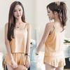 Women's Plus Size Summer Pajama Set: Simple Camisole Vest and Loose Shorts Two-Piece