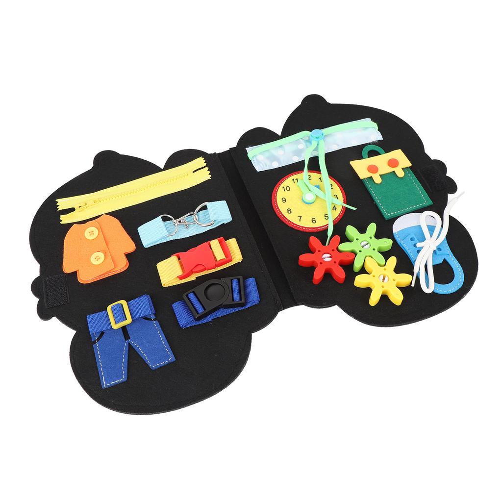 Foldable Felt Board Educational Life and Learning Skills Soft Sensory Felt Learning Board for Kids T