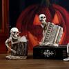 Resin Crafts Halloween Skull Pen Holder Funny Skeleton Toothbrush Holder  Home Desktop Decoration