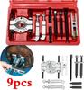 9Pcs Bearing Puller Kit Bearing Puller Extractor Disassembly Assembly Tool Steel Heavy Duty Pinion Wheel Bearing Split Puller