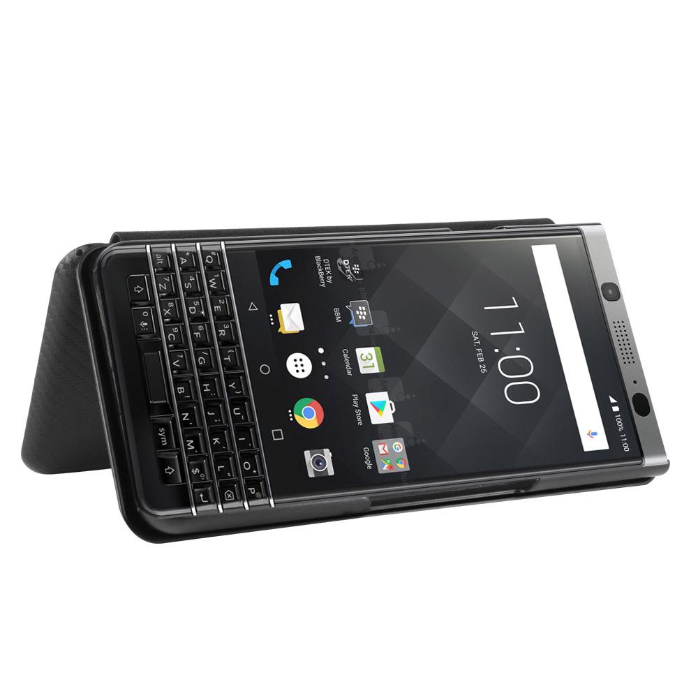 Флип-чехол из кожи с карбоновыми вставками для всех моделей BlackBerry – Нейтральный деловой защитный чехол