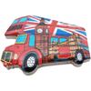 Double Decker Buses In London, UK Refrigerator Magnets Stickers 3D Resin Handmade Refrigerator Magnets Stickers Creative Souvenirs Home Decoration