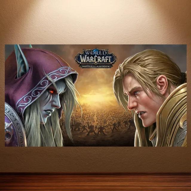 World of Warcraft Ретро Холст Постер Классическая Игра Настенное Искусство для Декора Игровой Комнаты Наклейка на Стену Живопись