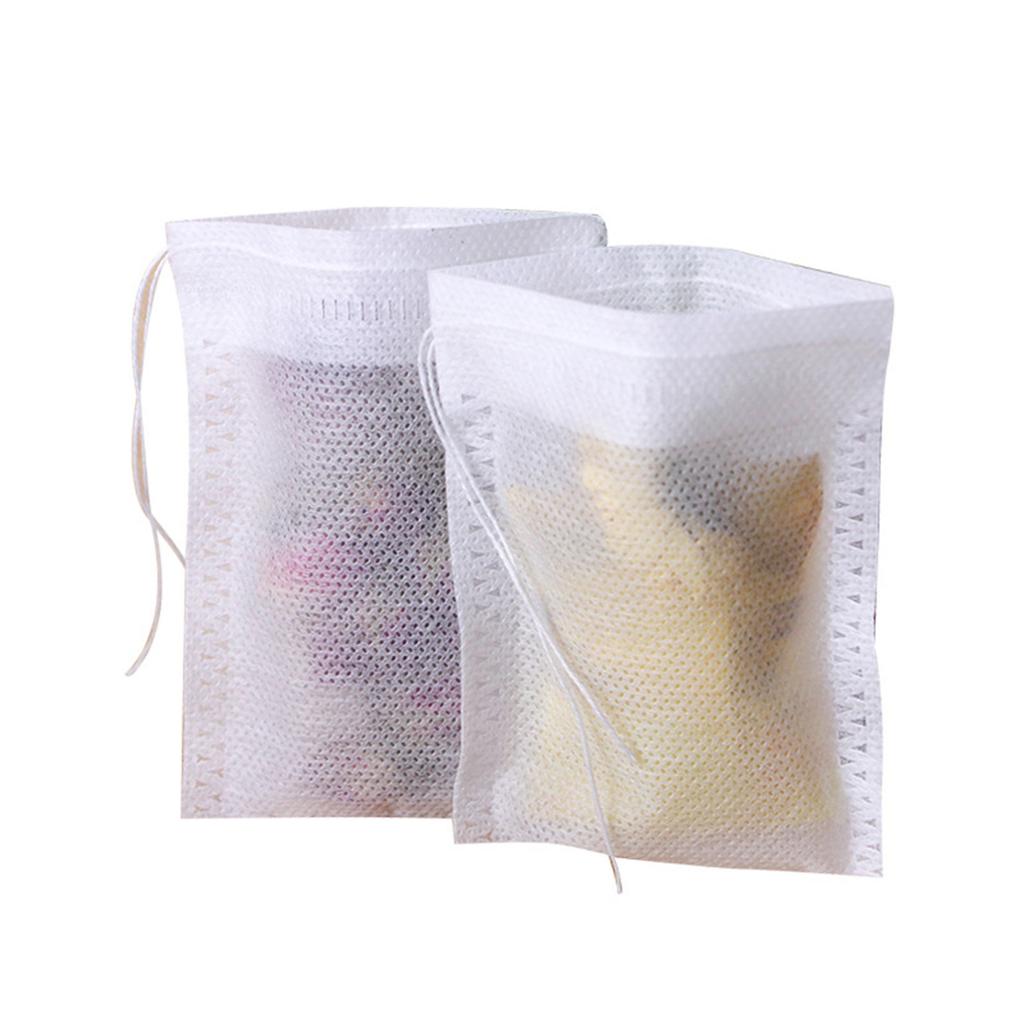 100pcs Empty Tea Bags with Drawstring Perfect for Brewing Teas and Spices Versatile Bags for Loose Tea Spices and More