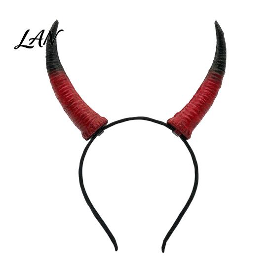 Snap-on Horn Accessories Halloween Ram Headband, Detachable Devil Headpiece for DIY Headband Kit Carnival Party, Festival Cosplay Hair Accessory,